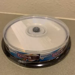 Philips DVD-R 4.7GB, 120 Minutes, 16x Speed, 10Ct, New Sealed - Picture 1 of 9