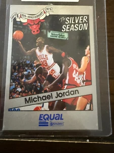 Michael Jordan 1990-1991 Equal Star Co. CARD 1 Bulls Silver Season - Foto 1 di 3