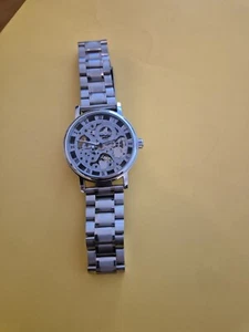 Fechi Men's Automatic Mechanical Watch Stainless Steel Skeleton Dial - Picture 1 of 5