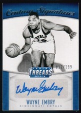 2015-16 PANINI THREADS WAYNE EMBRY CENTURY SIGNATURES #012/199