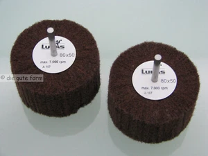 LUKAS - - - 2 uds lijadora de abanico FLIES grano 280 - 80 x 50 - vástago de 6 mm - - - - Imagen 1 de 3