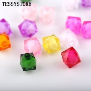 Square Acrylic Beads - 10mm Colored Plastic Spacer Beads Jewelry Making 40pcs Se