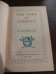 'The Tree of Liberty'-Elizabeth Page, 1939 Limited 1st Edition Hardback Book Ndj - Imagen 1 de 5