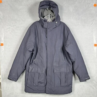 Parka Lands End Squall para hombre M 38-40 azul marino acolchado forrado abrigo con capucha Foto 1 de 4