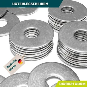 Unterlegscheiben DIN 9021 Beilagscheiben Edelstahl A2 V2A VA A4 rostfrei M2-M30 - Bild 1 von 152