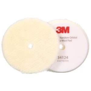 34124 3M cuffia lana pasta abrasiva 150 mm confezione da 2 pezzi lucidatura - Picture 1 of 1