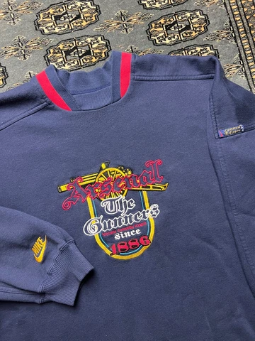 Vtg Arsenal The Gunners Nike Limited Edition Embroidered Crewneck Sweatshirt L Cover