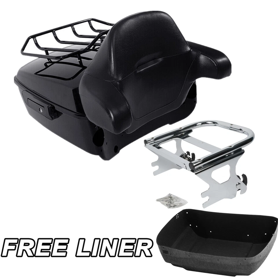 Soporte de montaje de respaldo de maletero King Pack apto para Harley Road King Glide 97-08 98 Foto 1 de 4
