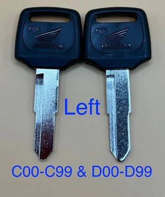 2 Key Blanks Honda 125 Lead CB250 Nighthawk CB 250 CB400T Hawk 400T CB750 Four  - Image 1 of 2