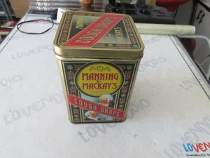 Scatola Latta Vintage MANNING AND MACKAY'S COUGH DROPS Perugina serie nostalgia - Imagen 1 de 9