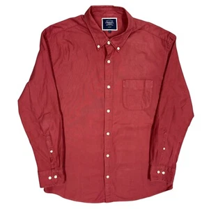 Camisa de Vestir Charles Tyrwhitt Calce Ajustado Cambray Oxford Con Botones Roja XL - Imagen 1 de 8