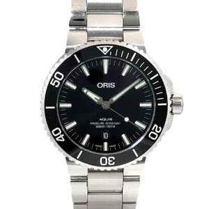 Oris Aquis Date 01 733 7730 Automatic Date Black Dial Mens Watch 90272908 - Picture 1 of 7