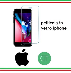 PELLICOLA IN VETRO TEMPERATO PER IPHONE 7 PLUS PROTEGGI SCHERMO LCD ANTIURTO - Picture 1 of 6