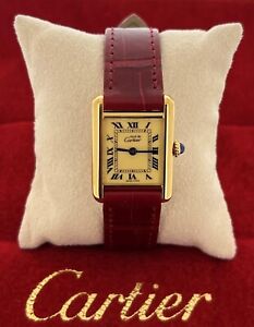 Cartier TANK Vermeil Watch Hand-winding - Beautiful / Unused / Mint - Swiss Made
