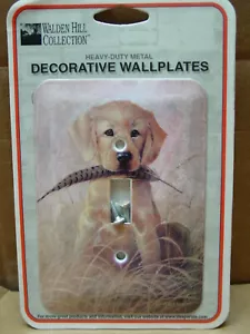 METAL LIGHT PLATE SWITCH WALL COVER GOLDEN RETRIEVER DOG PUPPY " FEATHER N FUR" - Picture 1 of 3