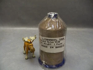 Bonded Nylon Sewing Thread Tex 135 Beige Linhanyl USA 16 Oz Spool - Picture 1 of 6
