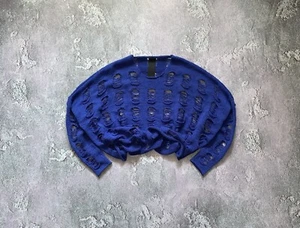 Rundholz S wmns voll Löcher verkürzt Pullover Sweatshirt Strick Strick 00er - Bild 1 von 15