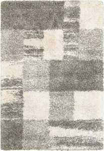 Ivory Blocks Patches Cubes Faded Geometric Door Mat 5502H - Aprx 1' 10" x 3' 3" - Picture 1 of 1
