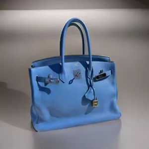 Hermes Birkin 35 Blue Paradise PHW - Picture 1 of 6