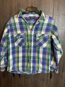 Vintage Mighty Mac Tallman Flanellhemd Herren L 16,5 mehrfarbig kariert Flanell - Bild 1 von 7