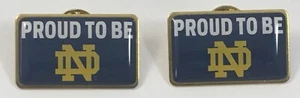 2 PROUD TO BE NOTRE DAME Lapel Pin Wincraft Football made in USA Fighting Irish - Picture 1 of 3