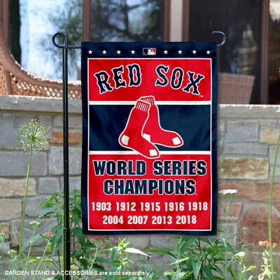 Boston Red Sox 9-Time World Series Champions Garden Flag and Yard Banner Cover
