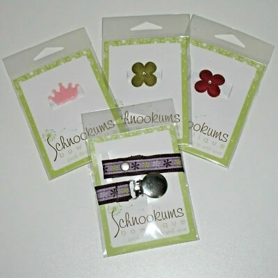 Baby Girls No Slip Hair Bows Clips Lot Set Schnookums Toddler NEW Foto 1 de 3