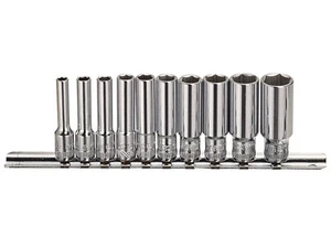 Juego de enchufes de mano profundos de unidad SAE de 1/4" Genius-GD-210S - Imagen 1 de 1