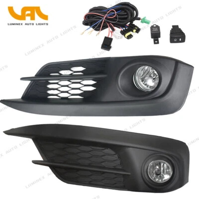 For 2016 2017 2018 Honda Civic 2/4 Door Front Bumper Fog Lights Lamp+Switch Kit - Image 1 of 4