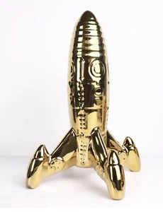 Beautiful Seletti Memorabilia Gold My Spaceship Sculpture by Saleb and Zambelli - Picture 1 of 7