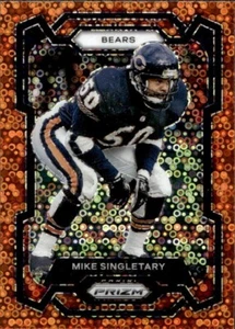 Mike Singletary 2023 Panini Prizm Orange Disco Chicago Bears #54 - Picture 1 of 2