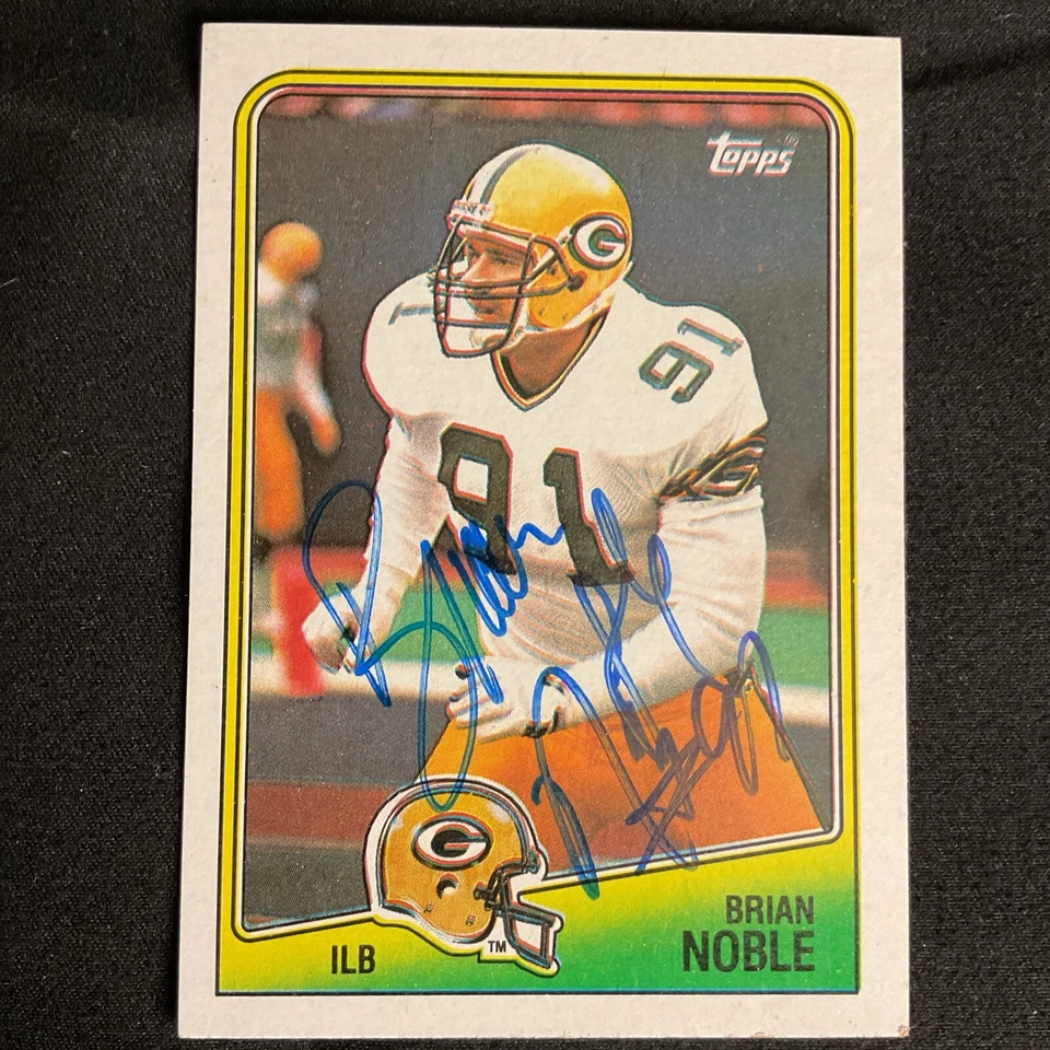 Brian Noble 1988 Topps #321 Green Bay Packers Signed Auto Autographed Card - Image 1 of 4