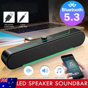 Computer Speakers Wired Speaker PC Soundbar Stereo USB Powered for Laptop Tablet - Picture 1 of 12