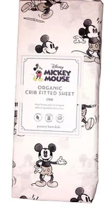 Pottery Barn Kids Disney Mickey Mouse Organic Crib Fitted Sheet