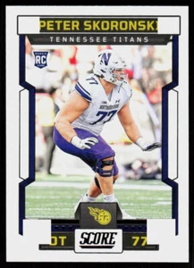 2023 Puntuación Peter Skoronski #307 Fútbol Novato Titans RC - Imagen 1 de 2