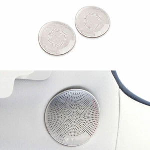 Silver Steel A Post Speaker Frame Cover Trim 2PC Fit For Tesla Model 3 2017-2021 - Picture 1 of 7