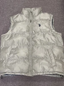 US Polo Assn. Puffer Vest Men's Zip Up Front Pockets~Tan~Size Large - Picture 1 of 8