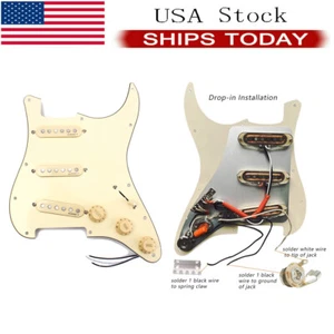 Alnico V SSS Battipenna Chitarra Collo Pickup Medio 0.047uf Tappo per ST Strat US - Foto 1 di 11