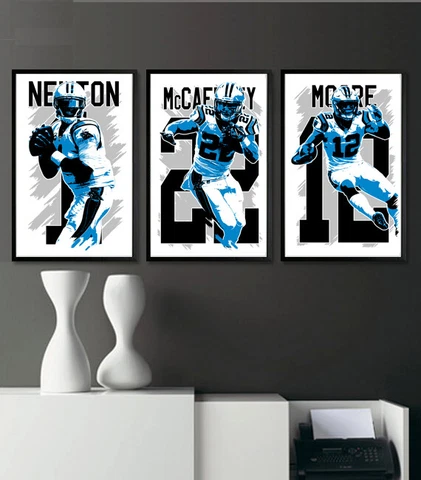 CAROLINA PANTHERS art print/poster FAN PACK #1 3 PRINTS! CAM NEWTON Cover