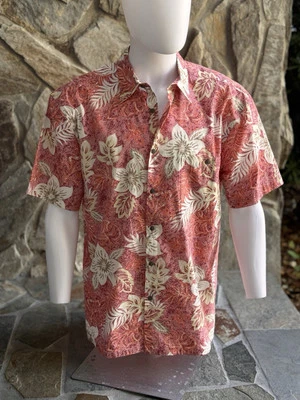 CAMISA DE CAMPAMENTO Island Shores Ctn Floral Hawaiana Grande L  Foto 1 de 4