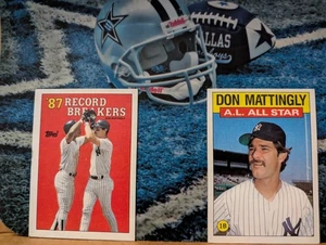 1986 Topps #712 Don Mattently New York Yankees & Record Breakers🔥Lotto⚾🔥SPEDIZIONE GRATUITA - Foto 1 di 5