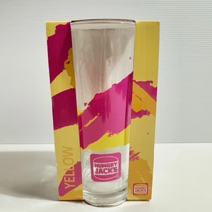 Hungry Jacks Glass Yellow Pink 2023 Aussie Summer Limited Edition Collectable - Picture 1 of 8