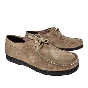 Zapatos Oxford retro vintage Hush Puppies gamuza topo con cordones sin usar, en caja, punta para mujer 8 - Imagen 1 de 12