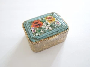 Vintage Pillendose Mikromosaik Italy 28,8 g/ - Bild 1 von 9