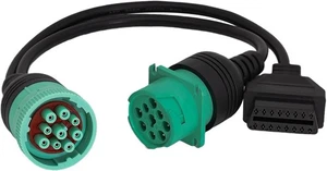 Cavo adattatore J1939 9 pin a OBD2 per camion Connettore Diagnostico Scanner - Imagen 1 de 5