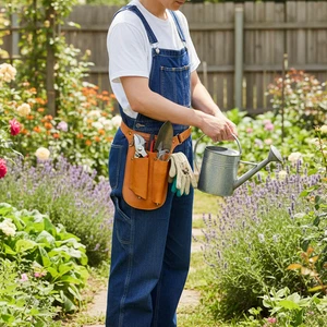 TOURBON Cuero Jardinería Cinturón Floristería Bolso Organizador Teléfono Estuche Regalo para Ella - Imagen 1 de 24
