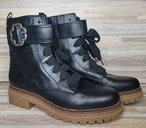 Sam & Libby Samantha Embellished Combat Boots Chunky Goth Y2K Women's Size 11 - Picture 1 of 14