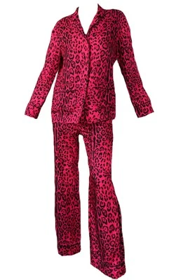 Dolce & Gabbana Juego de salón de seda leopardo fucsia IT38 Foto 1 de 4