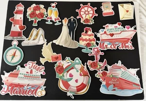 16 piezas. Imanes de puerta de crucero recién casados - luna de miel, boda - Imagen 1 de 1