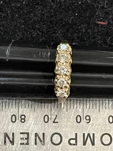 Wunderschöner 14K Gelbgold Zirkonia 5 Steine Bandring, Größe 6,25 - Bild 1 von 6